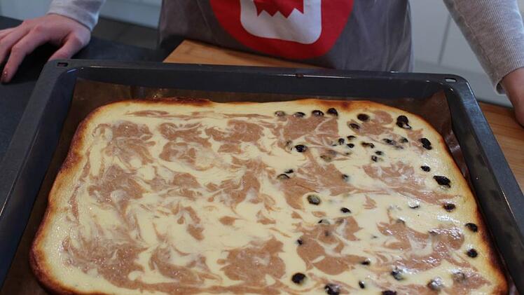 Traditioneller Käsekuchen vom Blech