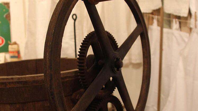 Waschmaschine in Nahaufnahme.