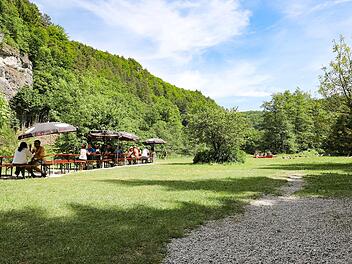 Sachsenmühle Biergarten Fränkische Schweiz