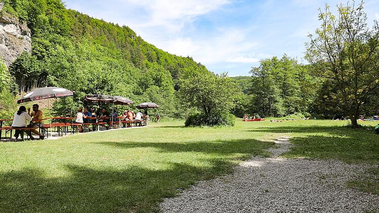 Sachsenmühle Biergarten Fränkische Schweiz