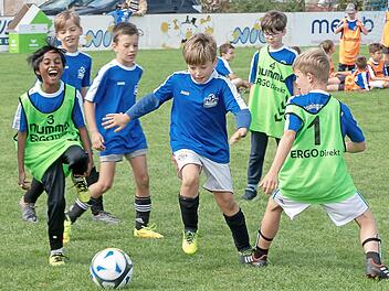 Weit über 100 Kinder nahmen am Trainingscamp teil, das der FC Michelau in Zusammenarbeit mit dem Nachwuchsleistungszentrum der SpVgg Greuther Fürth auf seinem Sportgelände durchführte.  Foto: Klaus Gagel