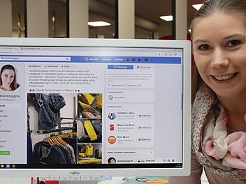Ronja Heim wirbt auch auf Facebook für die Einkaufsstadt. Foto: Alexander Hartmann