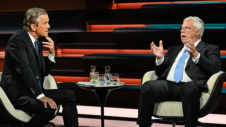 Als es um den Krieg im Gazastreifen ging, brachte Markus Lanz (links) den Unionspolitiker Jürgen Hardt ein ums andere Mal in die Defensive.