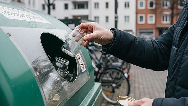 Muss ich am Glascontainer den Deckel am Altglas abschrauben oder nicht?