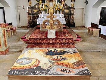 Das K&ouml;rnerbild in der Ludwager Kirche Foto: Joseph Beck
