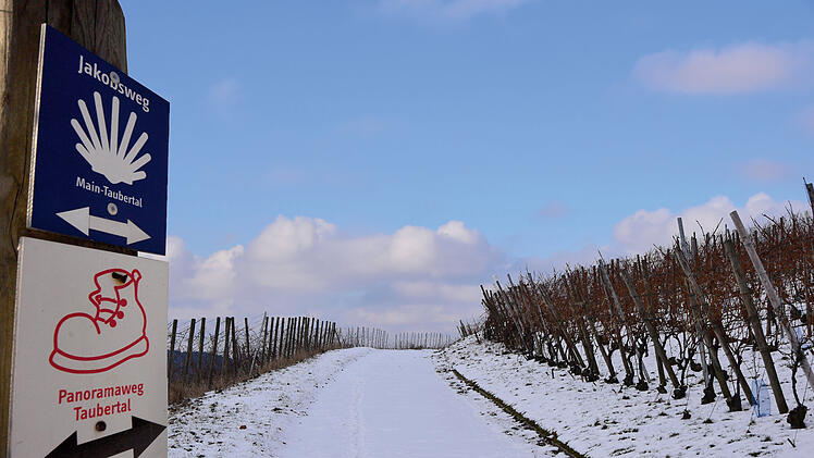 Winterwandern auf dem Jakobsweg im lieblichen Taubertag