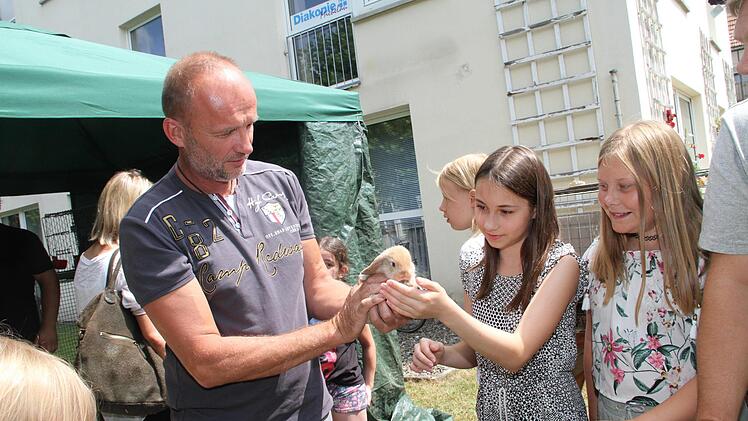 Kaninchen sorgten für den Streichelfaktor.gst