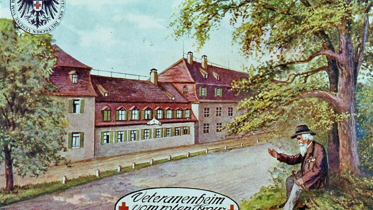 Postkarte des Veteranenheims des Roten Kreuzes in der Oberen Saline