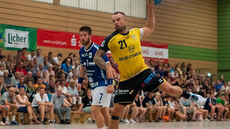Florian Billek gehörte wie bereits gegen Hüttenberg (Foto) am Mittwoch auch gegen den Bergischen HC zu den Aktivposten.  Foto: Marc Thürmer