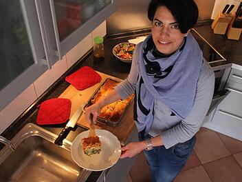 Auch mal vegetarisch: die Gemüse-Lasagne von Ute Schmidhuber.  Foto: Andreas Dorsch