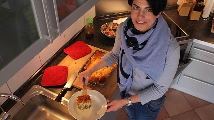 Auch mal vegetarisch: die Gemüse-Lasagne von Ute Schmidhuber.  Foto: Andreas Dorsch