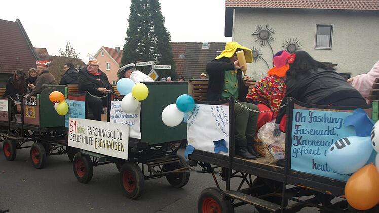 Impressionen vom Faschingszug in Ebenhausen 2016 Foto: Stefan Geiger