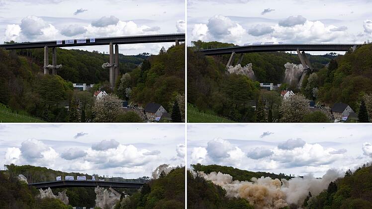 A45-Talbr&uuml;cke Rahmede wird gesprengt