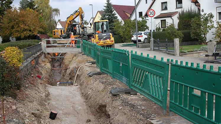 Bauarbeiten in der Mährenhäuser Straße in Weidach Foto: Michael Stelzner