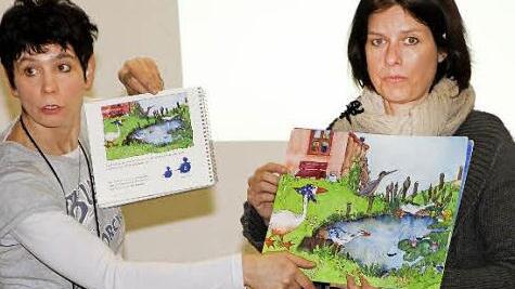 So wird das Originalbild (rechts) ein Bild im Buch (links).