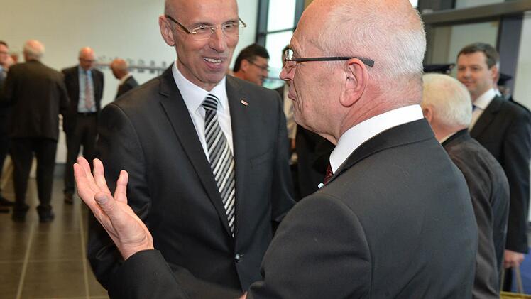 Günther Denzler bei der Verabschiedung in Schlüsselfeld Foto: Ronald Rinklef