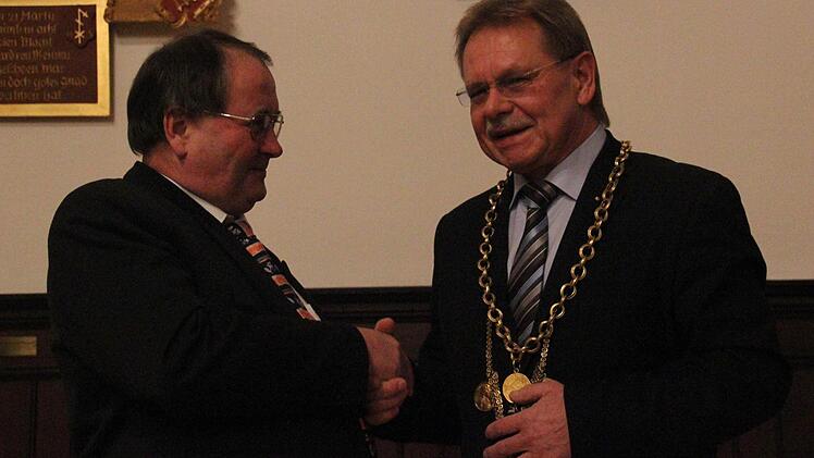 Bei der Ehrung von Friedrich Jakob. Foto: Marco Meißner