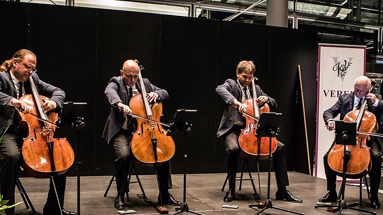 Umjubeltes Coburg-Gastspiel: Das Rastrelli Cello-Quartett konzertierte beim "Verein".Foto: Jochen Berger