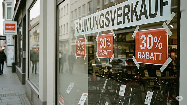 Fahrradgesch&auml;ft, Fahrradladen, Schlie&szlig;ung, R&auml;umungsverkauf, Rabatt