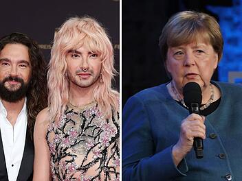 Tom (links) und Bill Kaulitz sind "richtig traurig" &uuml;ber Angela Merkels Podcast-Absage.