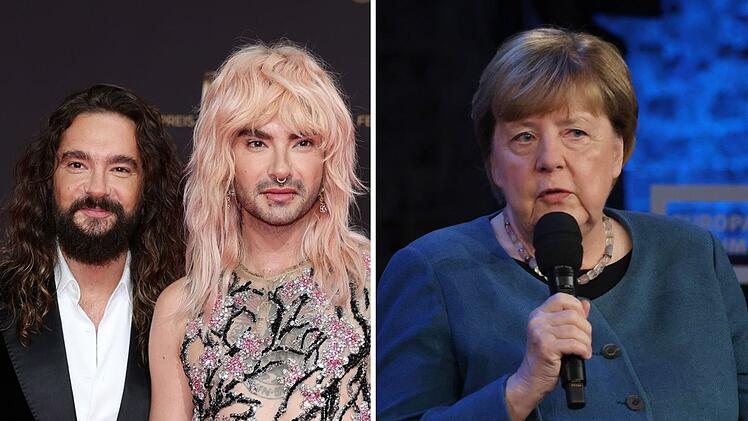 Tom (links) und Bill Kaulitz sind "richtig traurig" &uuml;ber Angela Merkels Podcast-Absage.