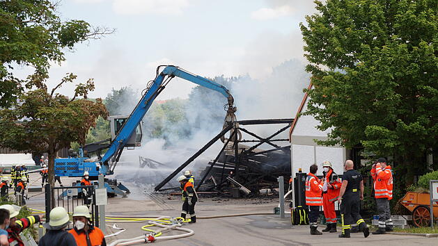 Lagerhalle bei Brand vollständig zerstört