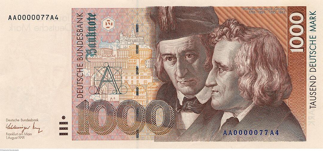 Deutsche Mark - Banknoten ab 1990