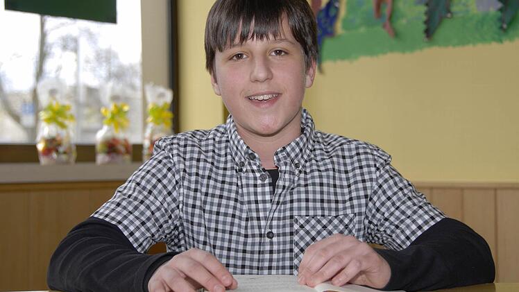 ... und Sandro Biener (13 Jahre) von der Grund- und Mittelschule Marktleugast.