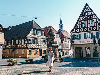 Die Reisebloggerin Christine Neder war im Juli in Bad Staffelstein unterwegs und hat inzwischen Videos und Berichte veröffentlicht. Foto: Kur- und Tourismusservice/Tara Hagemann