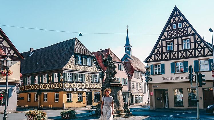 Die Reisebloggerin Christine Neder war im Juli in Bad Staffelstein unterwegs und hat inzwischen Videos und Berichte veröffentlicht. Foto: Kur- und Tourismusservice/Tara Hagemann