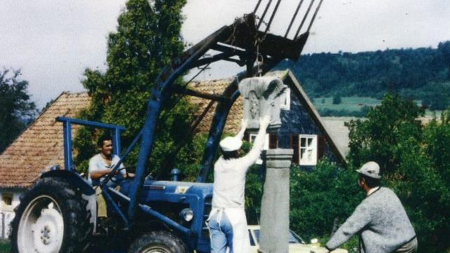 Nicht ungefährlich war der Auf- und Abbau mit einfachsten Mitteln.