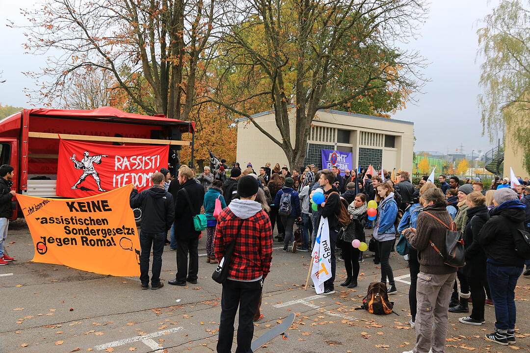 Linke Demo gegen Balkanzentrum Bamberg