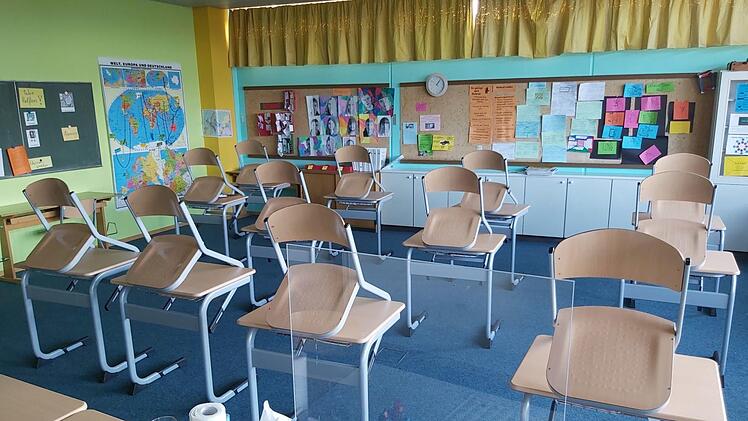 Ein verwaistes Klassenzimmer an der Lichtenfelser Herzog-Otto-Schule.  Foto: Archiv/Bernd Schick