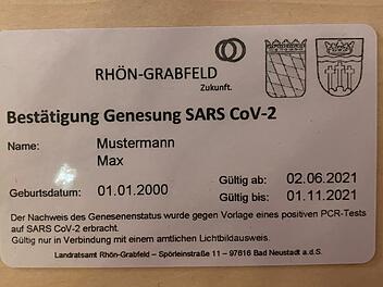 Der Impfausweis des Landkreises Rhön-Grabfeld.
