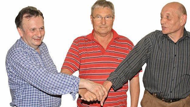 Neu an der Spitze des Steigerwaldclubs: Manfred Krämer, Raimund Schreier und Wolfgang Hilbig; es fehlt Ernst Nehmeier. Foto: G. Bauer