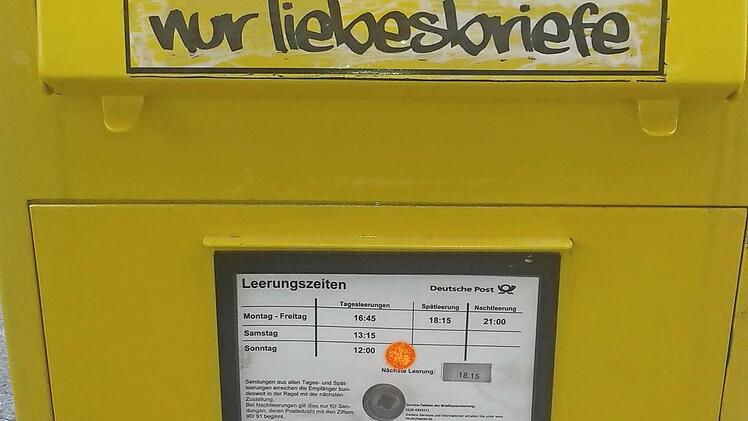 Hier ist der Einwurf für Liebesbriefe. Foto: Heike Finze