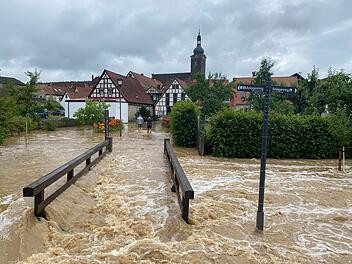 Haßberge: Unwetter verwüstet den Landkreis - Ebern und Knetzgau überschwemmt