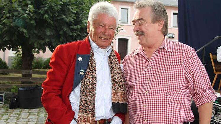 Wolfgang Protzner (links) und der Frankensima Philipp Simon Goletz sind Stammgäste bei den Klosterspitzen.