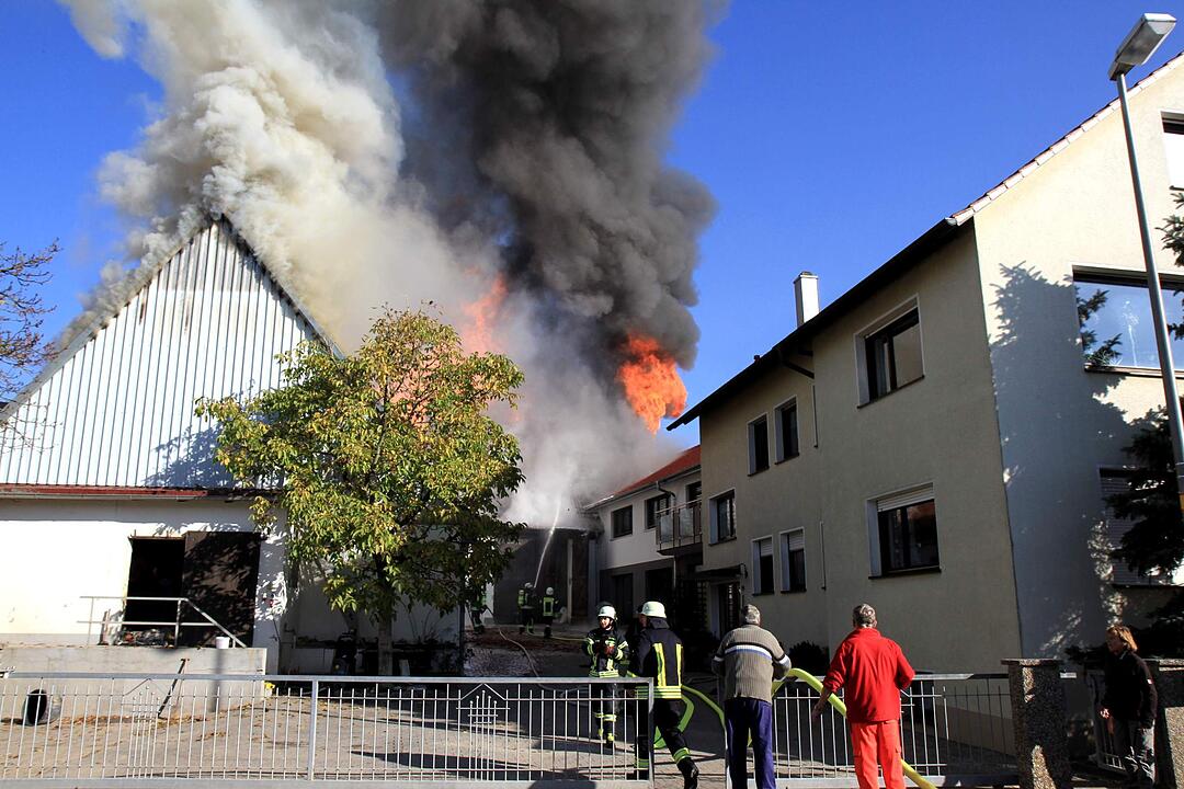 Brand in Schweinestall in Herzogenaurach