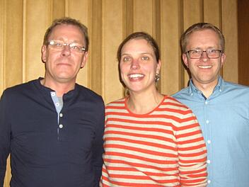 Das neue Führungs-Trio beim FC Frankonia 1924 Wittershausen e.V. (von links): Erster Vorsitzender Marcus Glöckler, stellvertretende Vorsitzende Natascha Back und Michael Bahn als Erster Kassier.  Foto: Udo Sell