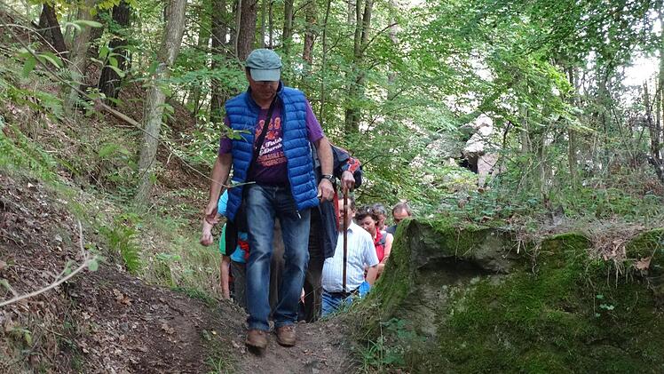 Die Wanderer sind unterwegs.