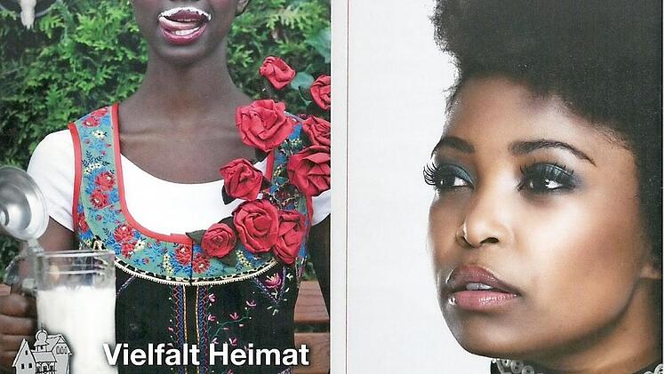 Das Motto "Black is beautiful" scheint in der Kaiserpfalz Programm zu sein. Links der umstrittene Trachtenflyer, rechts das aktuelle Veranstaltungsprospekt.  Repro: FT