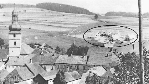 Bereits 1938 standen in der Siedlung von Marktschorgast die ersten Rohbauten. Repro: Bruno Preißinger