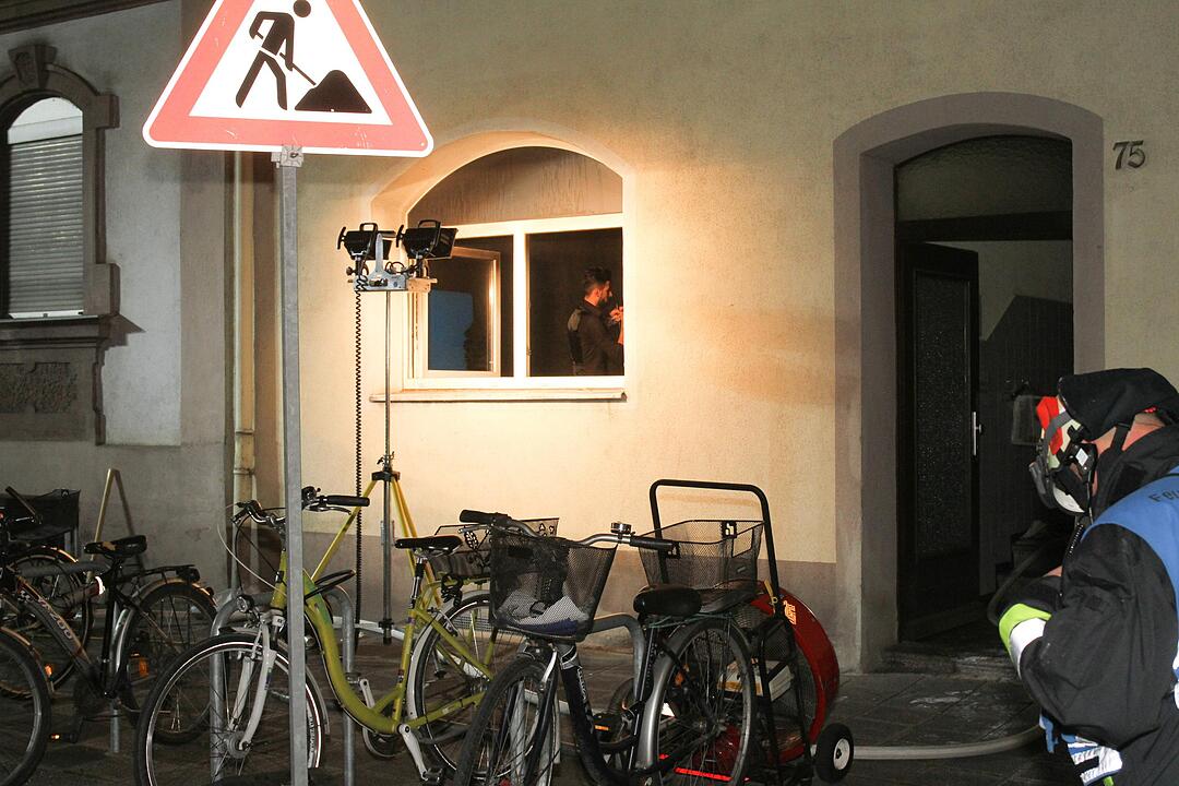 Wohnung in Flammen