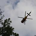 Nach einem schweren Zusammensto&szlig; in Oberfranken flog ein Rettungshubschrauber zum Unfallort. Symbolfoto: NEWS5 / Fechner