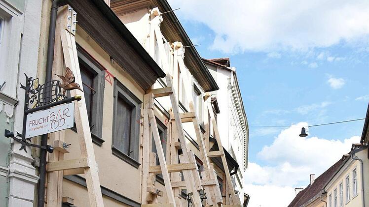 Die Stützen werden demnächst abgebaut. Foto: Pressestelle Stadt Bamberg