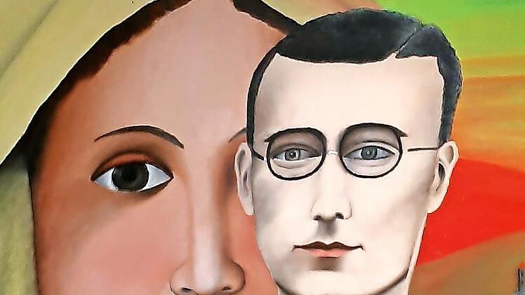 P. Franz Reinisch &ndash; Ausschnitt aus einem Gem&auml;lde im Reinisch-Haus.