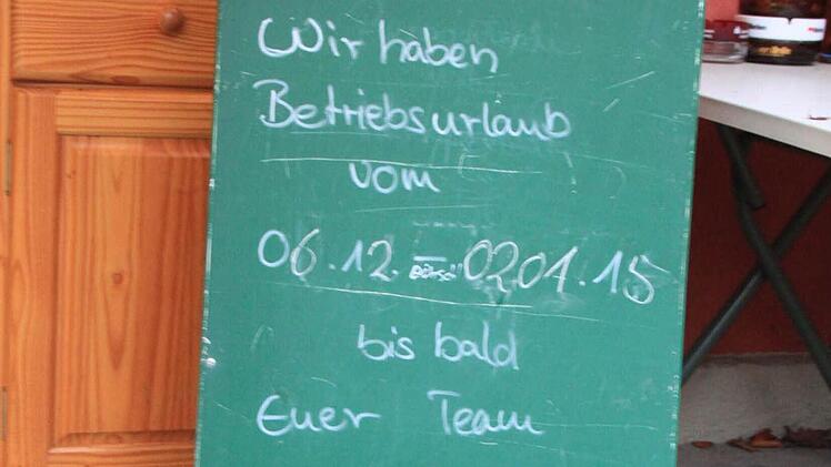 Bis 2. Januar ist die Kellerwirtschaft geschlossen. Foto: Peter Groscurth