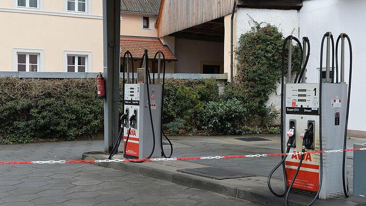 Die Zapfsäulen sind "abgesperrt"