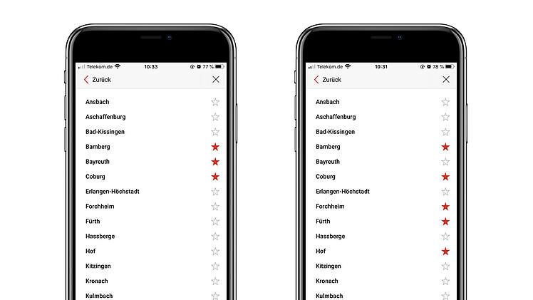 NewsApp Regional und Lokalsport